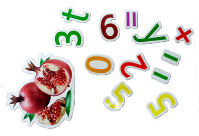 数字和水果创意贴